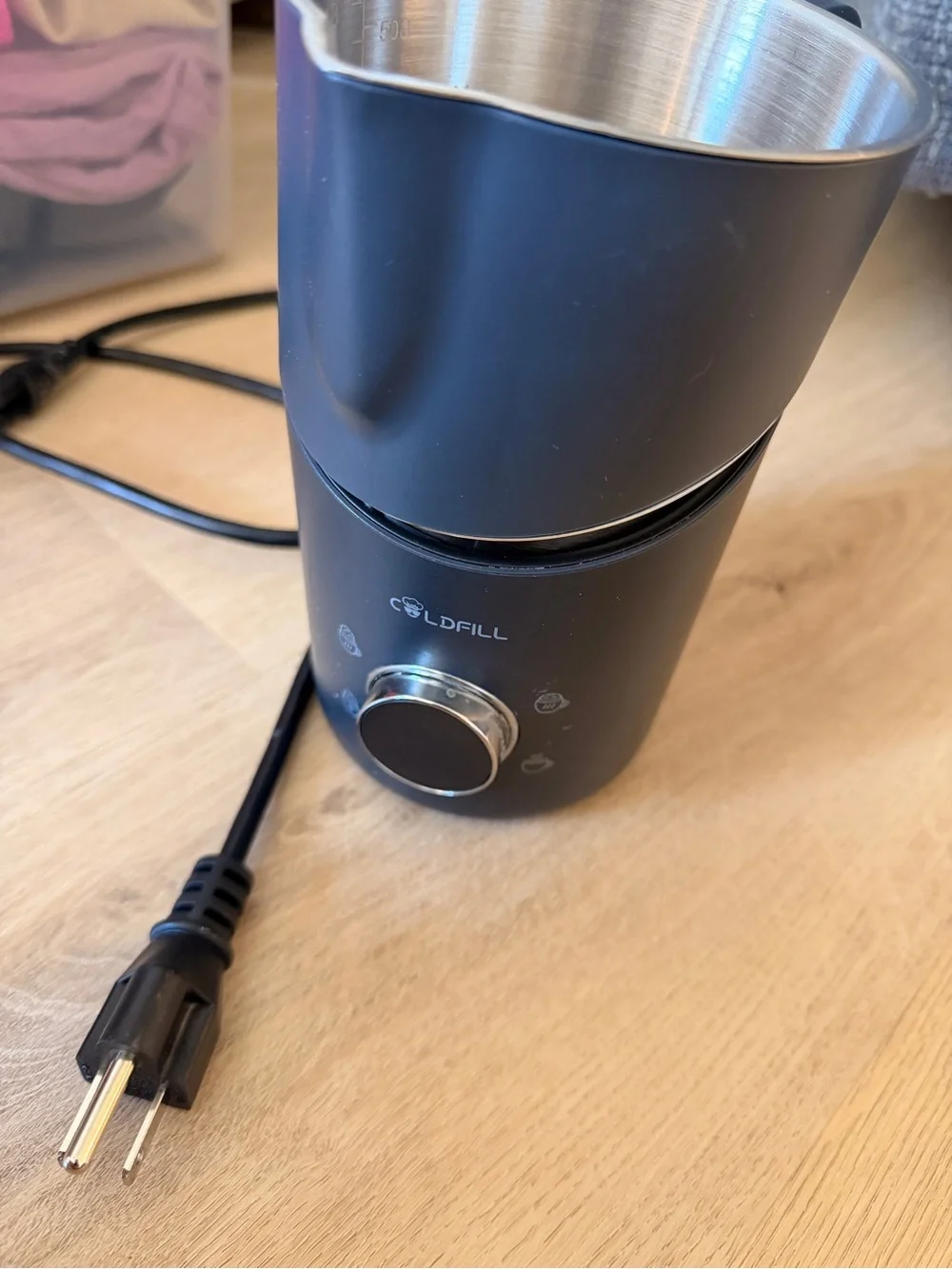 Black Electric Milk Frother and Steamer